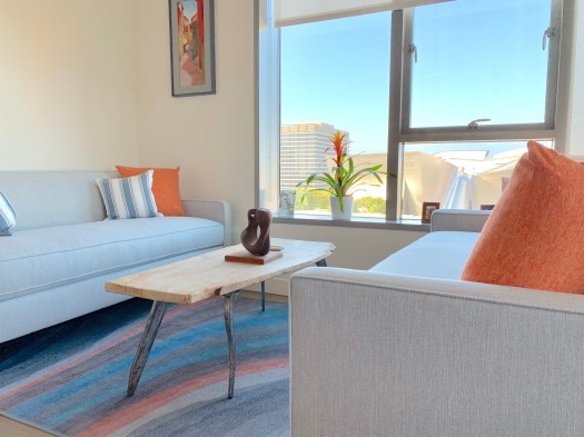 Ruggable's washable rug in our living room.